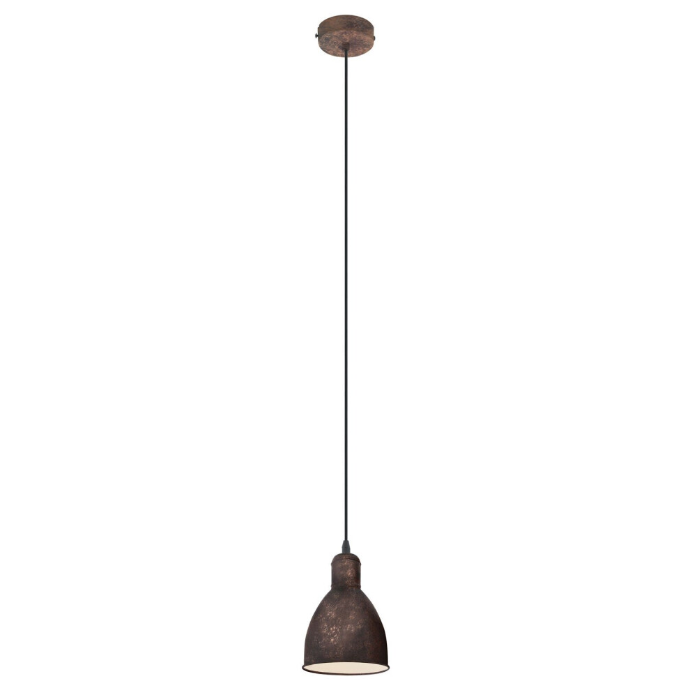 Loops Hanging Ceiling Pendant Antique Copper Shade 1 X 40W E27 Bulb Feature Light