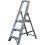 Loops 0.6m Aluminium Platform Step Ladders 3 Tread Home DIY Lightweight Metal Steps 1