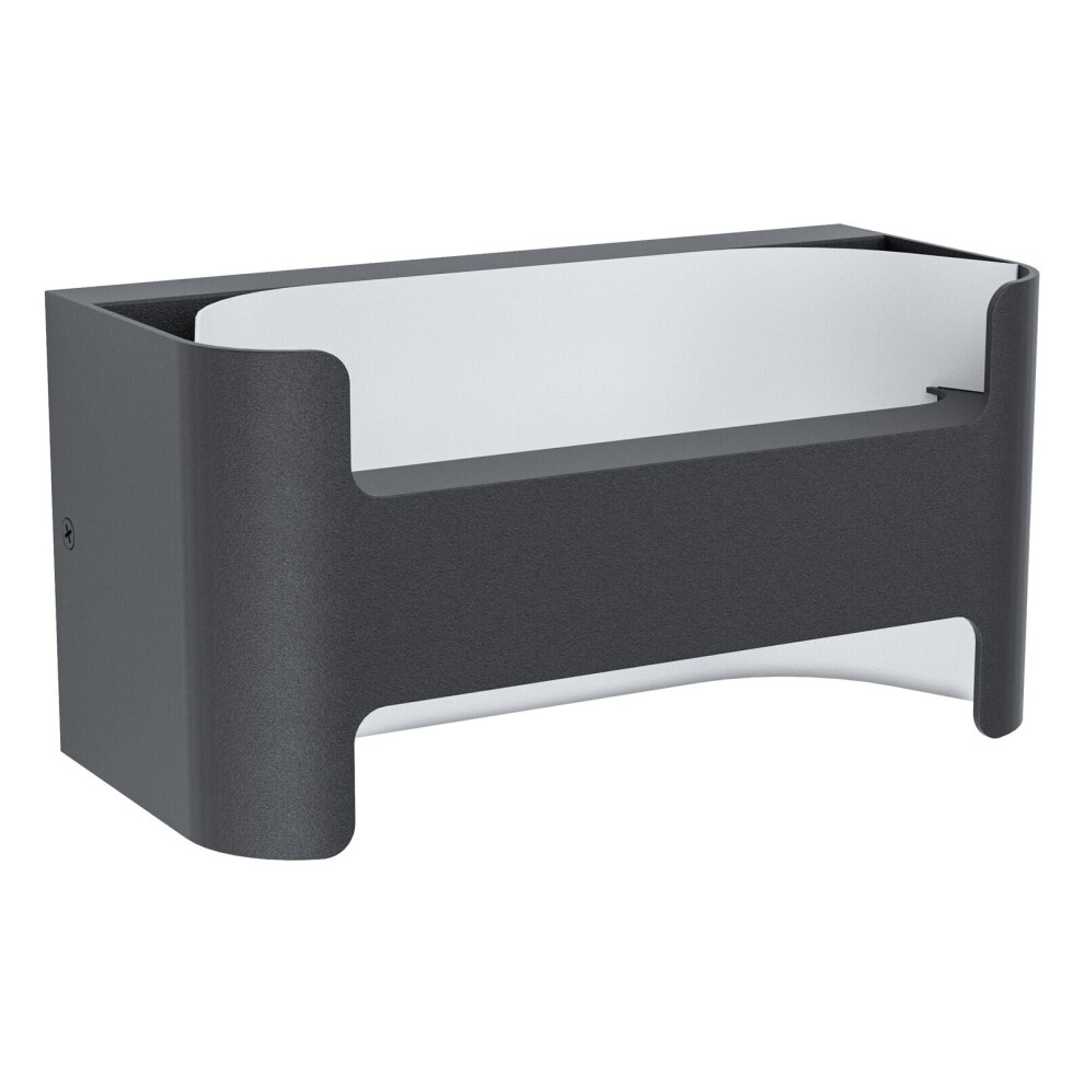 IP44 Outdoor Wall Light Black & White Unusual Aluminium 4.8W Built in LED