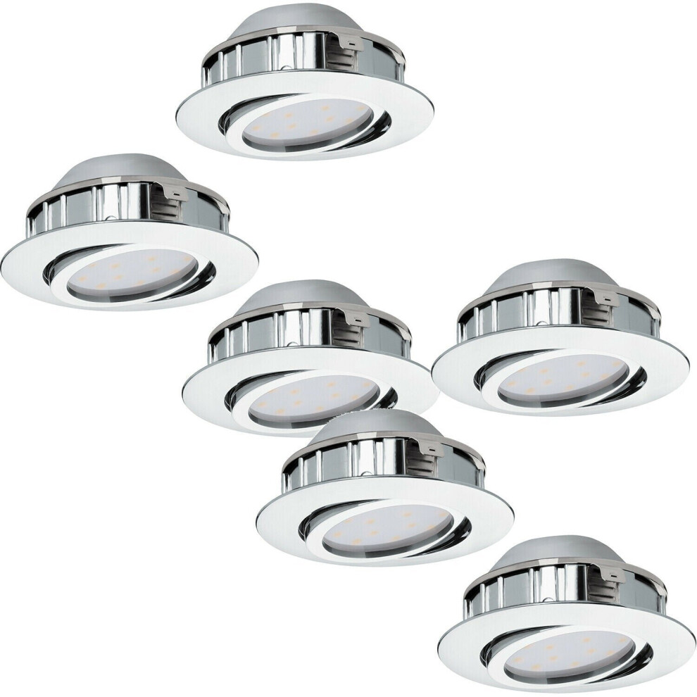 2 PACK 3 PACK Flush Ceiling Downlight Chrome Recessed Spotlight 6W LED