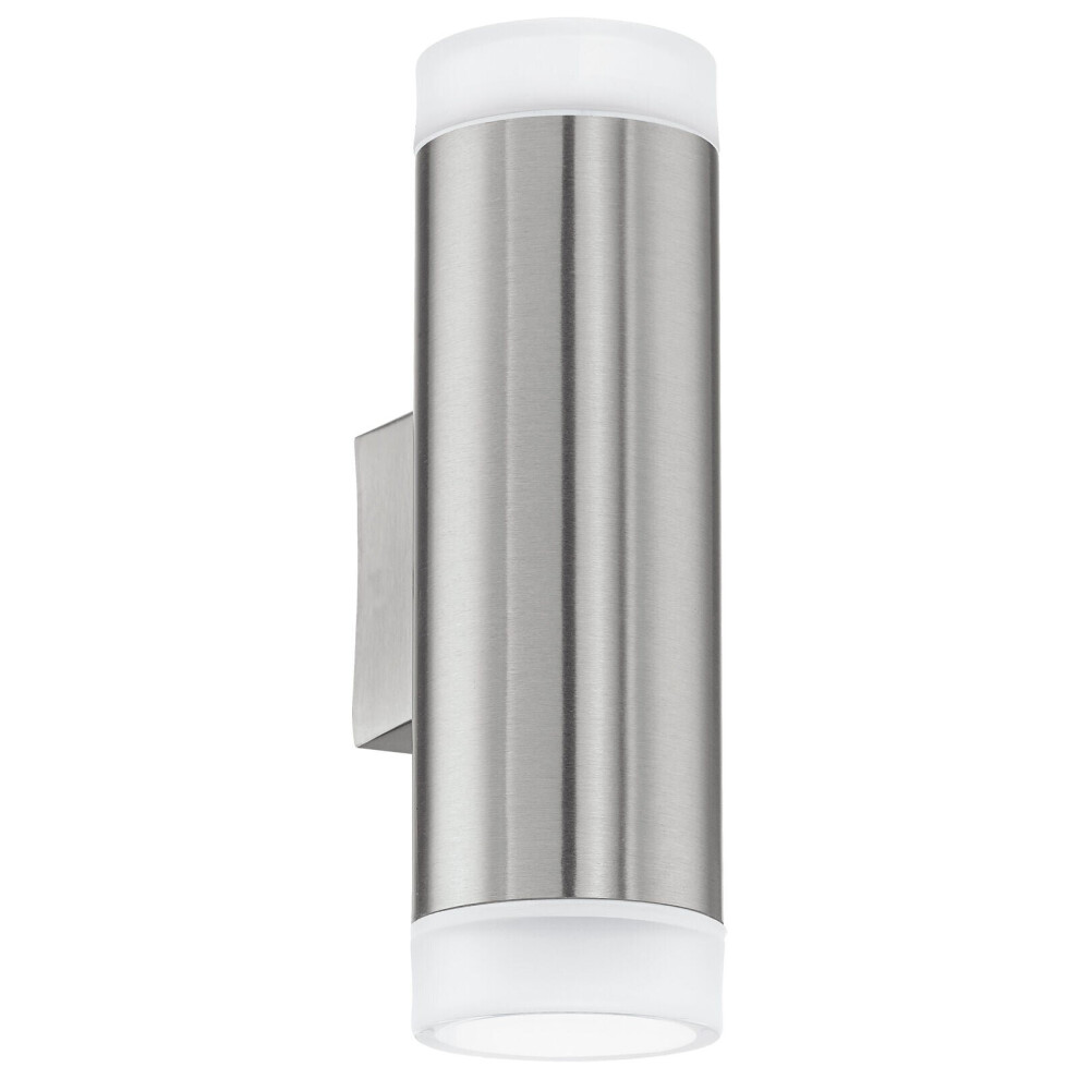 Loops Ip44 Outdoor Up & Down Wall Stainless Steel 2X 3W Gu10 Bulb Porch Lamp Light