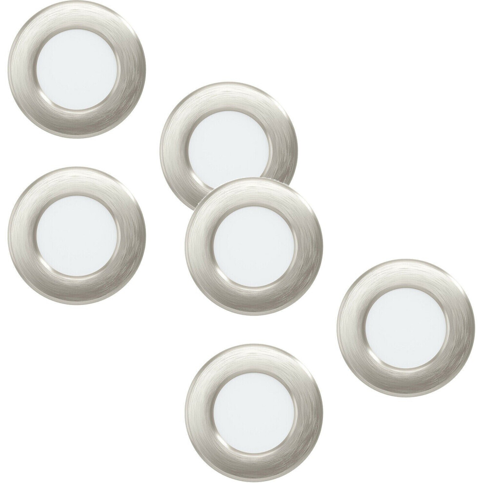 Loops 2 Pack 3 Pack Recessed Ceiling Downlight Satin Nickel Steel 2.7W Led