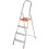 Loops 0.8m Lightweight Aluminium Platform Step Ladders 4 Tread Anti Slip DIY Steps 1