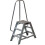 Loops 0.7m Heavy Duty Double Sided Fixed Step Ladders Safety Handrail & Wide Platform 1