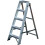 Loops 1m Aluminium Swingback Step Ladders -5 Tread- Professional Lightweight Steps 1