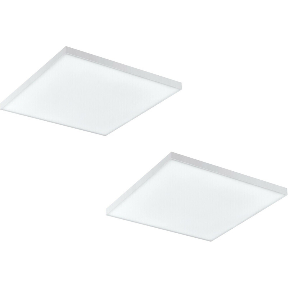 2 PACK 300mm Sleek Ceiling Light White Slim Square Low Profile 11W LED 4000K