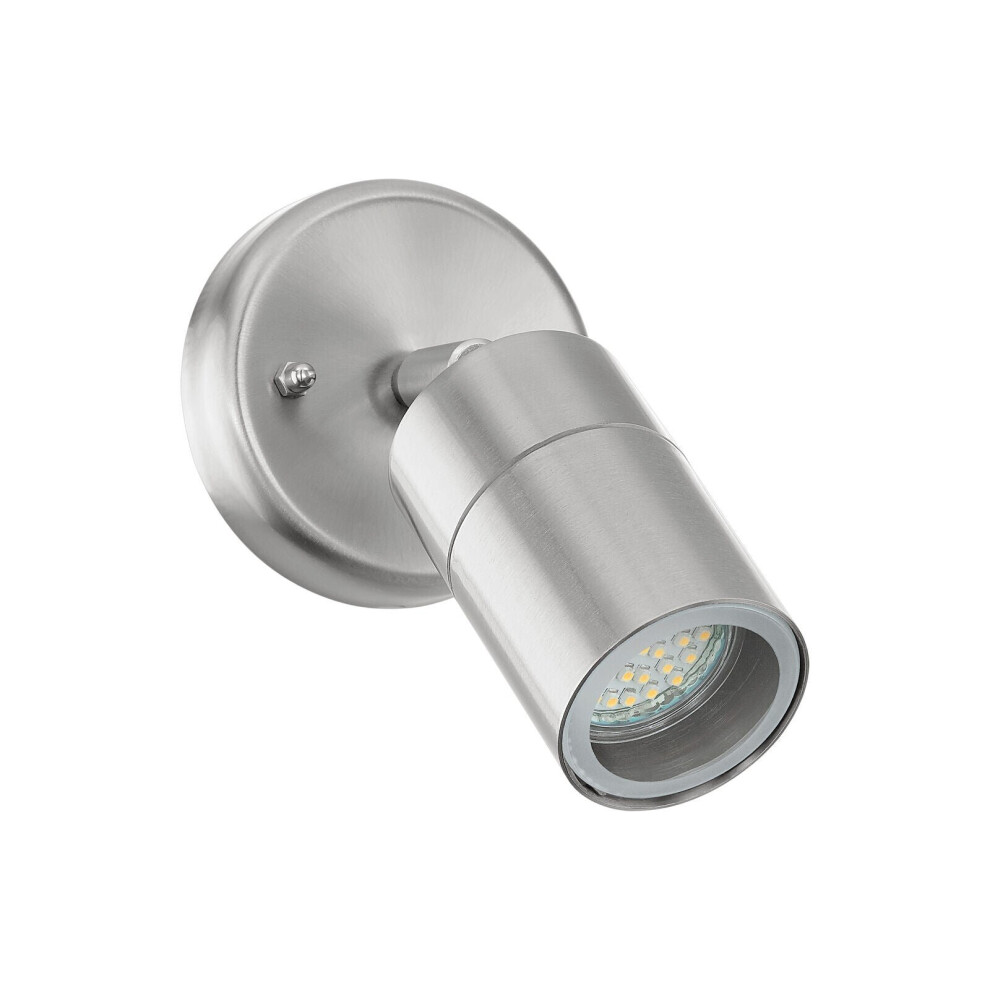 Loops Ip44 Outdoor Wall Stainless Steel 1 X 5W Gu10 Bulb Adjustable Porch Lamp Light