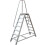 Loops 1.7m Heavy Duty Double Sided Fixed Step Ladders Safety Handrail & Wide Platform 1
