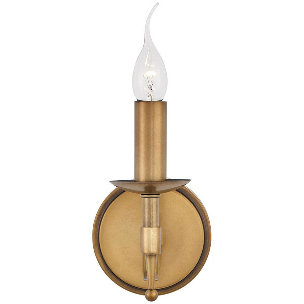 Loops Avery Luxury Single Wall Antique Brass Traditional Candelabra Lamp Holder Light