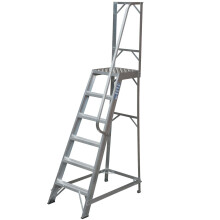 1.5m Heavy Duty Single Sided Fixed Step LaddersHandrail Platform Safety Barrier