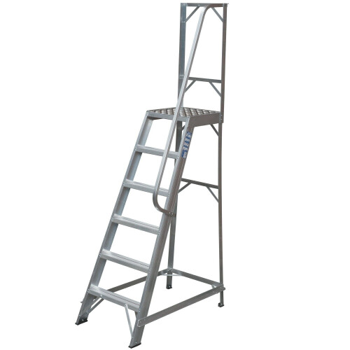 Loops 1.5m Heavy Duty Single Sided Fixed Step LaddersHandrail Platform Safety Barrier