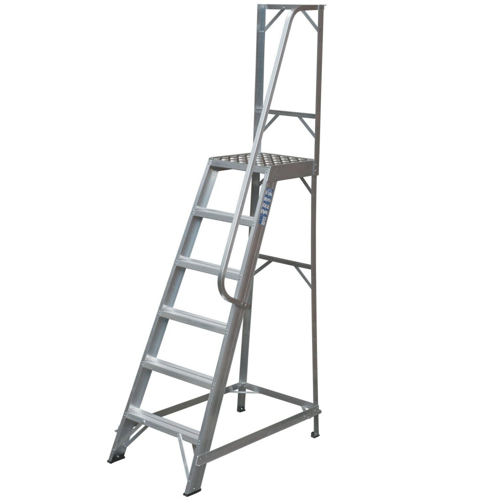 1.5m Heavy Duty Single Sided Fixed Step LaddersHandrail Platform Safety Barrier