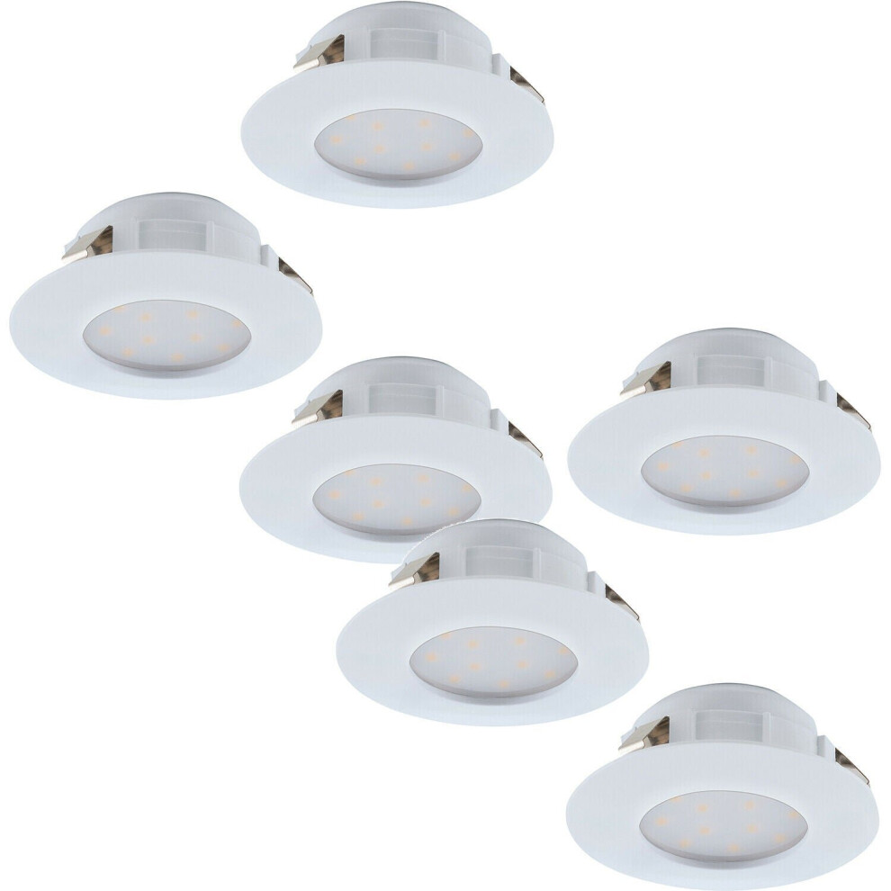 Loops 2 Pack 3 Pack Flush Ceiling Downlight White Round Spotlight 6W Built In Led