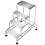 Loops 1m Tall Stable Steps Sturdy Aluminium Frame 500mm Wide 4 Tread Step Ladder 1