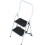 Loops 0.5m Folding Step Ladder Safety Stool 2 Tread Compact Anti Slip Rubber Steps 1