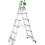 Loops PREMIUM 18 Tread Combination Ladder 3 Section Extension Step Frame & Stairwell 1