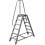 Loops 1.5m Heavy Duty Double Sided Fixed Step Ladders Safety Handrail & Wide Platform 1