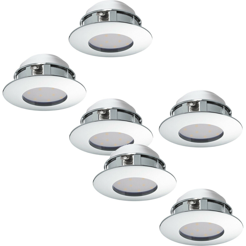 Loops Unisex Multicolor Pack 3 Pack Flush Ceiling Downlight Chrome Recessed Spotlight 6W Led Size 2 - Image 2