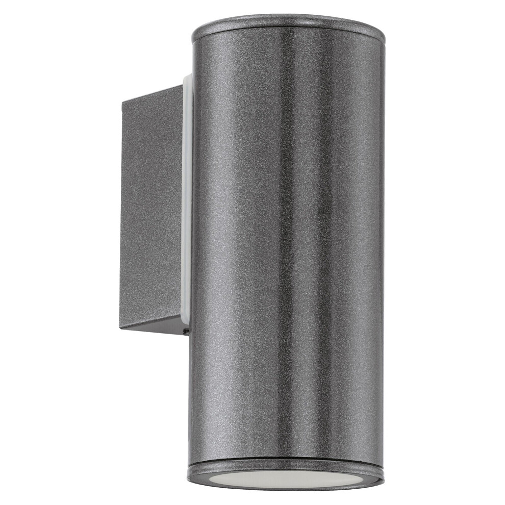 IP44 Outdoor Wall Light Anthracite Zinc Plated Steel 1 x 3W GU10 Bulb