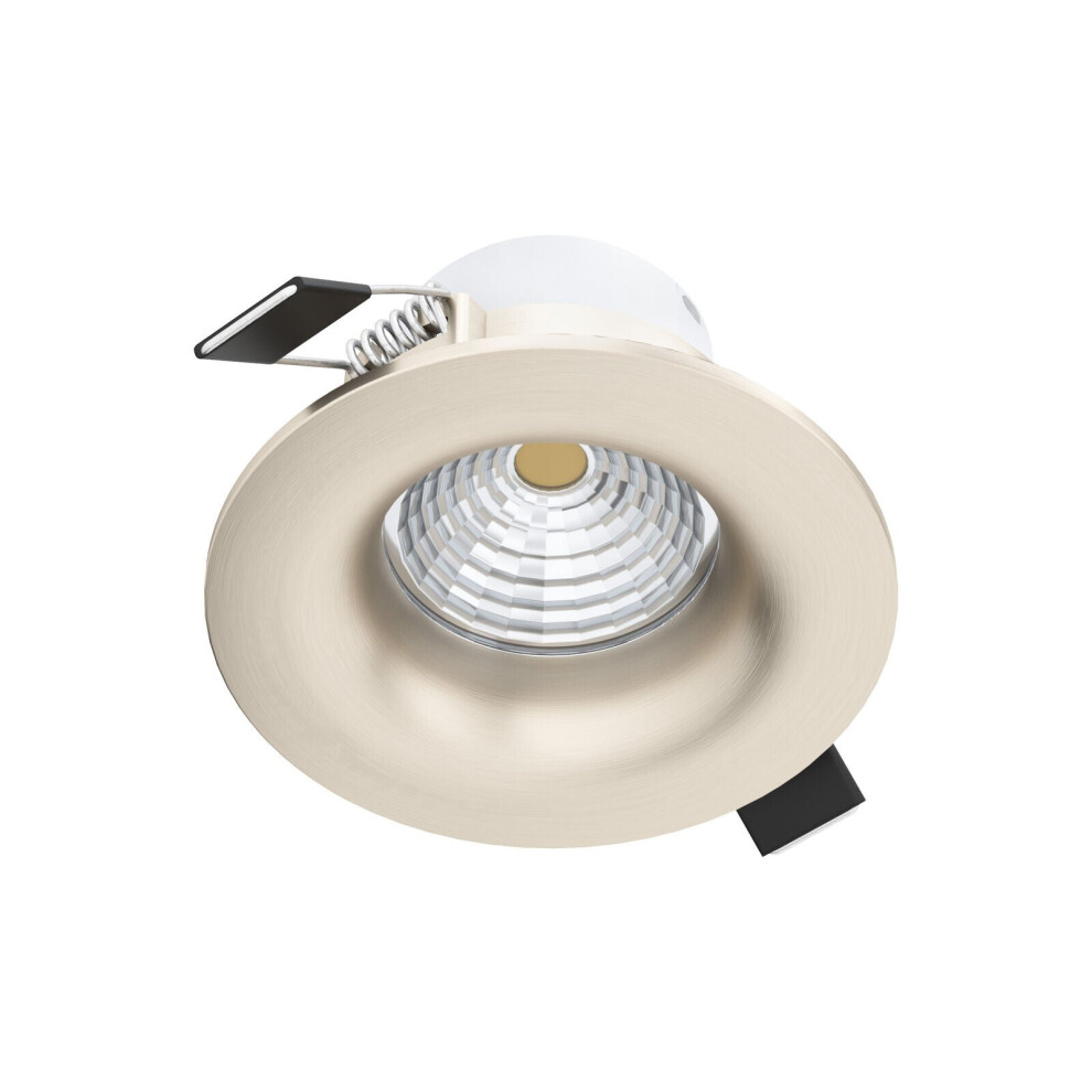 Loops Wall / Ceiling Flush Fixed Downlight Satin Nickel Spotlight 6W Built In Led