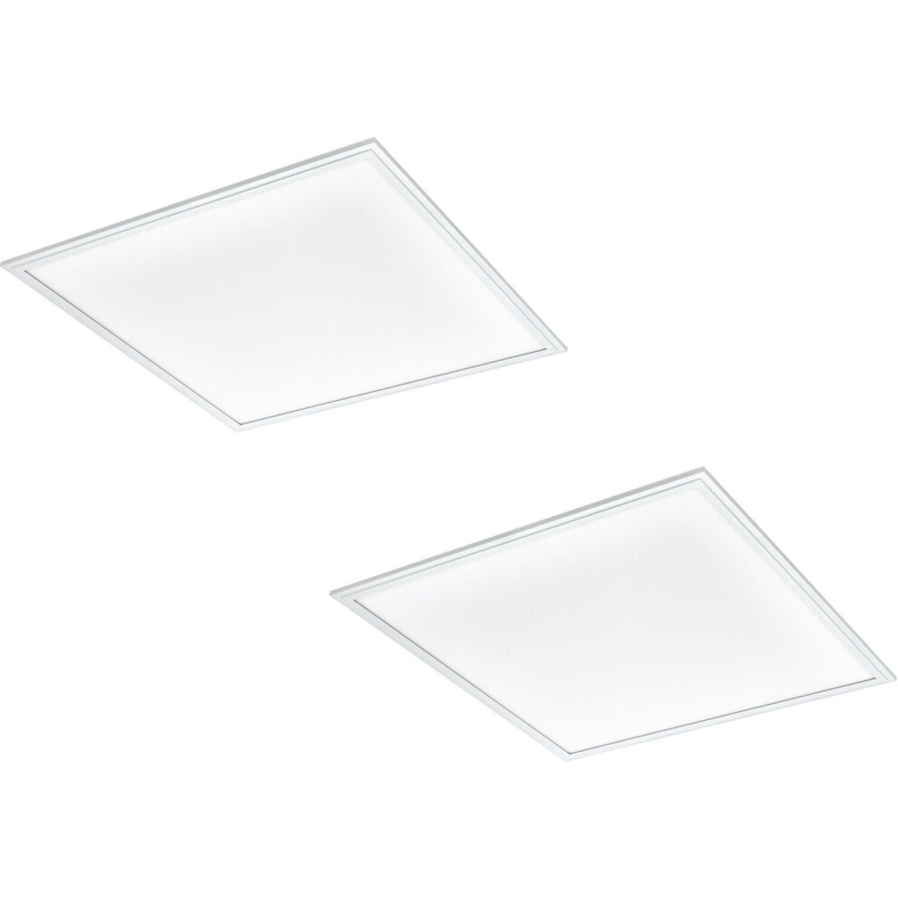 Loops 2 Pack Wall / Ceiling Aluminium 595Mm Square Panel 40W Led 4000K Light/White