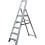 Loops 1.1m Aluminium Platform Step Ladders 5 Tread Home DIY Lightweight Metal Steps 1