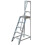 Loops 1.2m Heavy Duty Single Sided Fixed Step Ladders Handrail Platform Safety Barrier 1