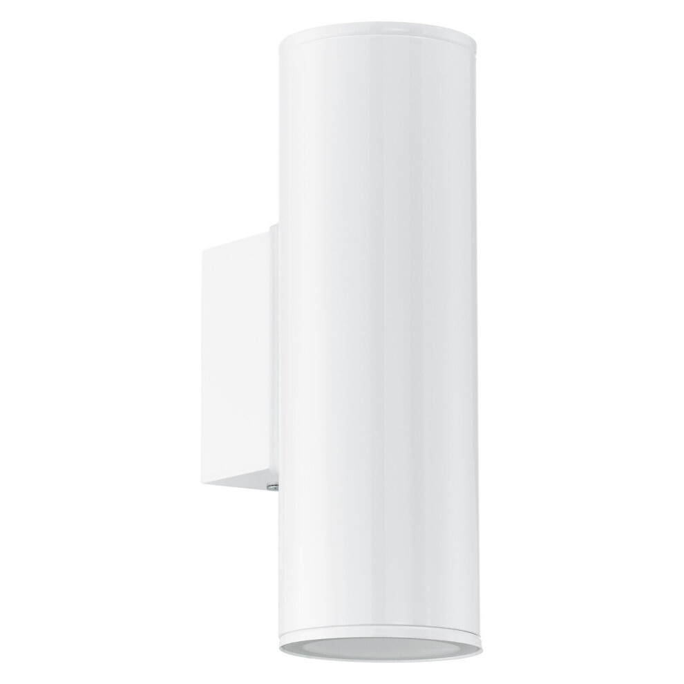 Loops Ip44 Outdoor Wall Up & Down 2 X 3W Gu10 Bulb Porch Lamp Light/White