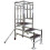 Loops 4 Tread Mobile Telescopic Podium Step Ladder 1.2m Tall Work Platform Safety Cage 1