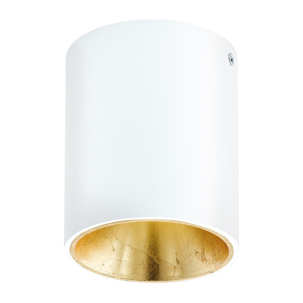 Loops Wall / Ceiling Light White & Gold Round Downlight 3.3W Built In Led