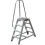 Loops 1.2m Heavy Duty Double Sided Fixed Step Ladders Safety Handrail & Wide Platform 1