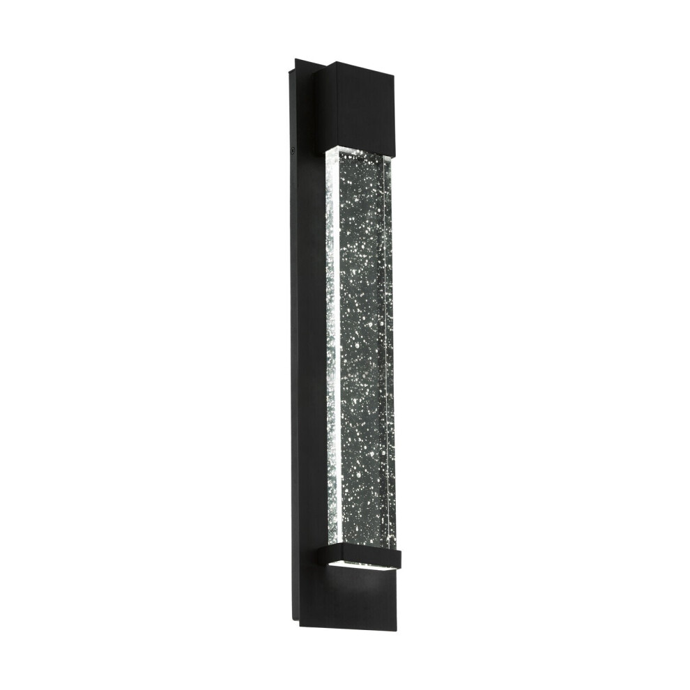 Loops Ip44 Outdoor Wall Long Bubble Glass 3.3W Built In Led Porch Lamp Light/Black