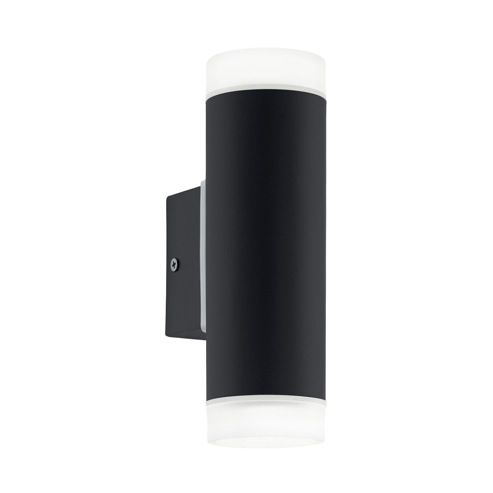 Loops Ip44 Outdoor Wall Up & Down 2 X 5W Gu10 Bulb Porch Lamp Light/Black