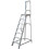 Loops 1.7m Heavy Duty Single Sided Fixed Step Ladders Handrail Platform Safety Barrier 1