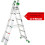Loops PREMIUM 24 Tread Combination Ladder 3 Section Extension Step Frame & Stairwell 1