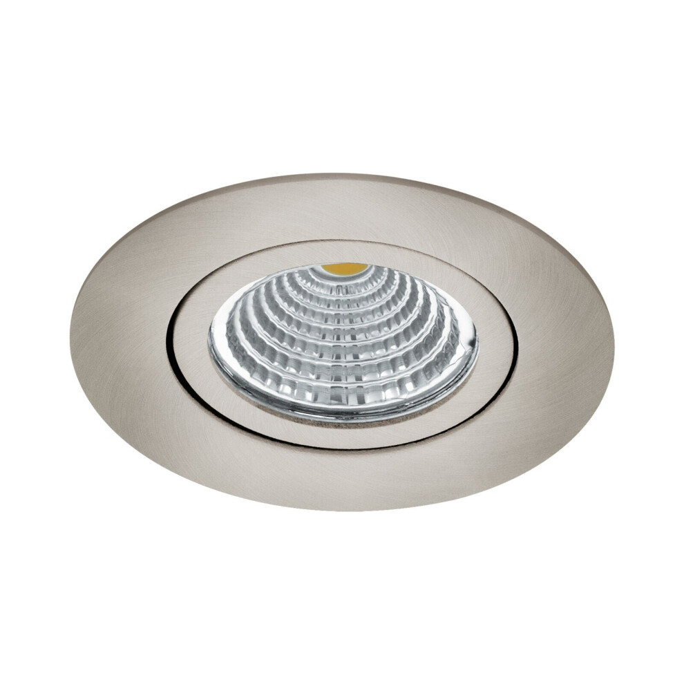 Loops Wall / Ceiling Recess Round Downlight Satin Nickel Spotlight 6W Built In Led