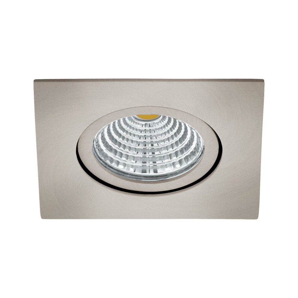 Wall / Ceiling Flush Square Downlight Satin Nickel Spotlight 6W Built in LED