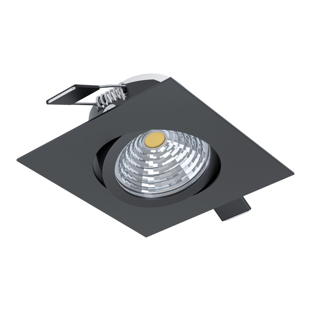 Loops Wall / Ceiling Flush Downlight Black Aluminium 6W Built In Led 2700K
