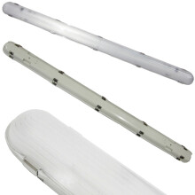 4x IP65 LED BattenLight Fitting 4FT 24W 2400lm 4000K Non Corrosive Warehouse