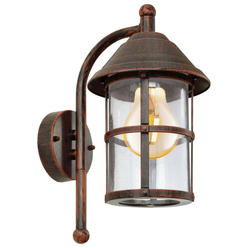 IP23 Outdoor Wall Light Antique Brown Zinc Plated Steel 1 x 60W E27 Bulb