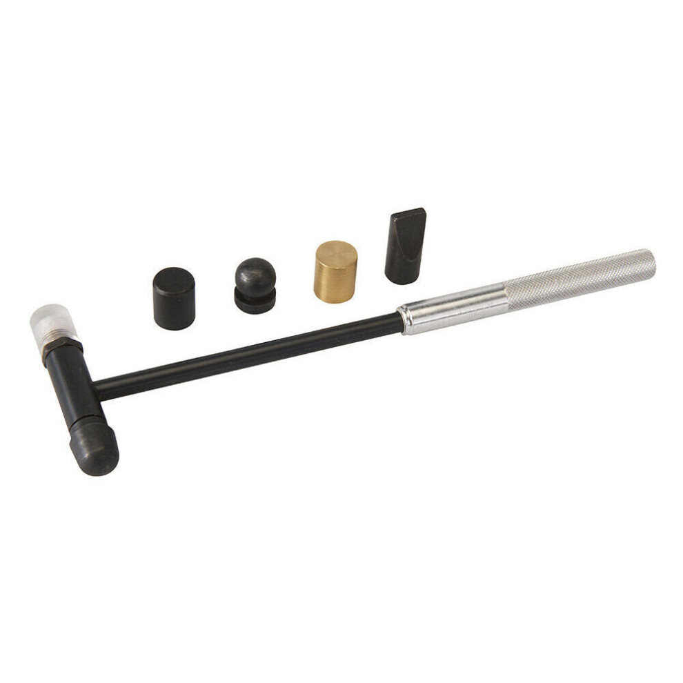 Loops 6 Interchangeable Head Hobby Hammer Precision Chisel Ball Flat Brass & Nylon