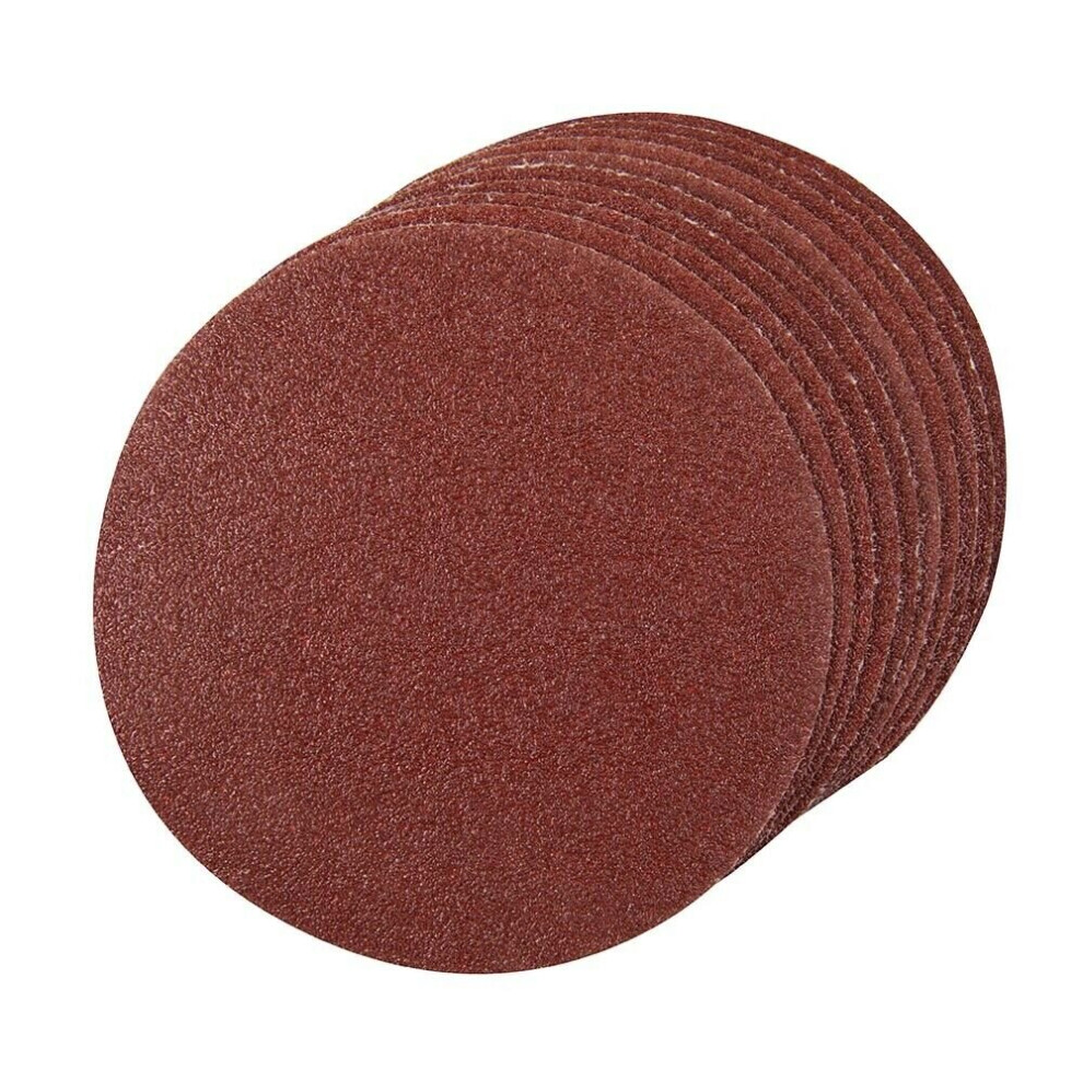 10 PACK 125mm MIXED Grits Aluminium Oxide Round Sanding Sheet Discs Hook Loop