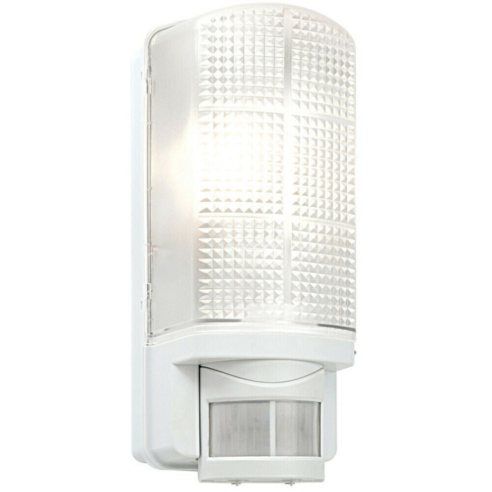 Loops Ip44 Outdoor Wall Bulkhead & 10M Pir Motion Sensor 60W E27 Edison White/Light