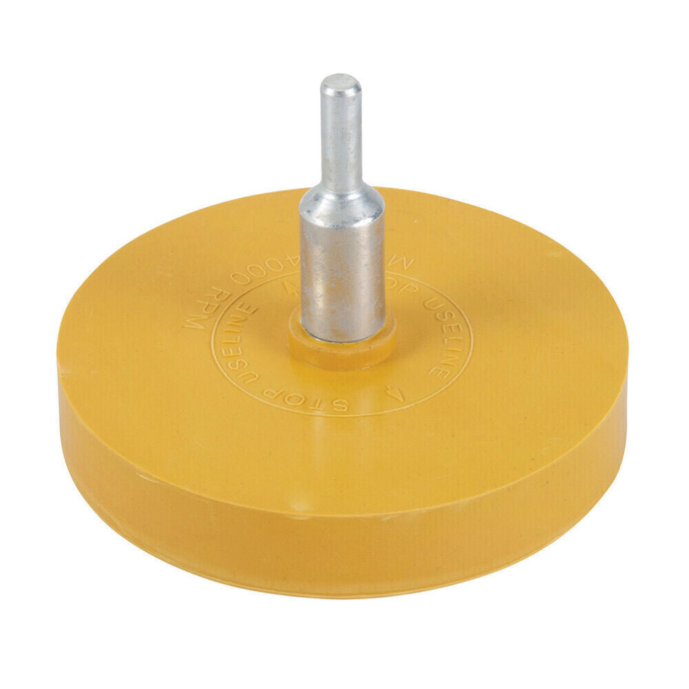 85mm Caramel Eraser Rubber Pad for Air & Power Drills 6mm Chuck Adhesive Remover
