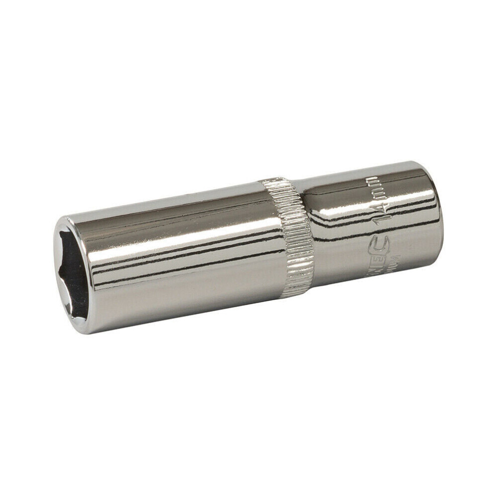 DEEP 14mm Socket Driver 6 Point 3/8" Ratchet Spanner Bit Steel Square Tool