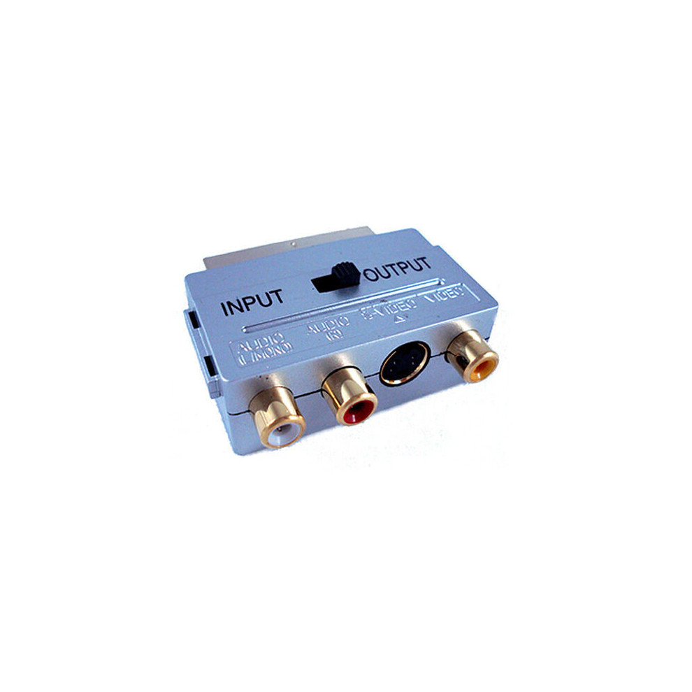 3 Rca To Scart Tv Dvd Converter Adapter Male & Female S Video Phono Composite 5055538108068