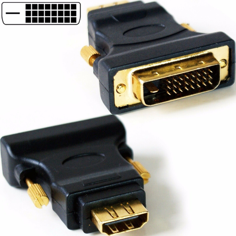 Loops Dvi D Male To Hdmi Female Socket Adapter Video Monitor Converter Laptop/Pc Link