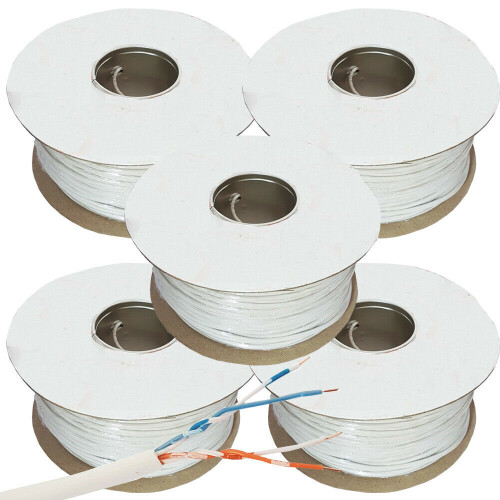 Loops 1000m BT Telephone Copper Cable Extension 2 Pair 4 Core Wire Telecom Line Reel