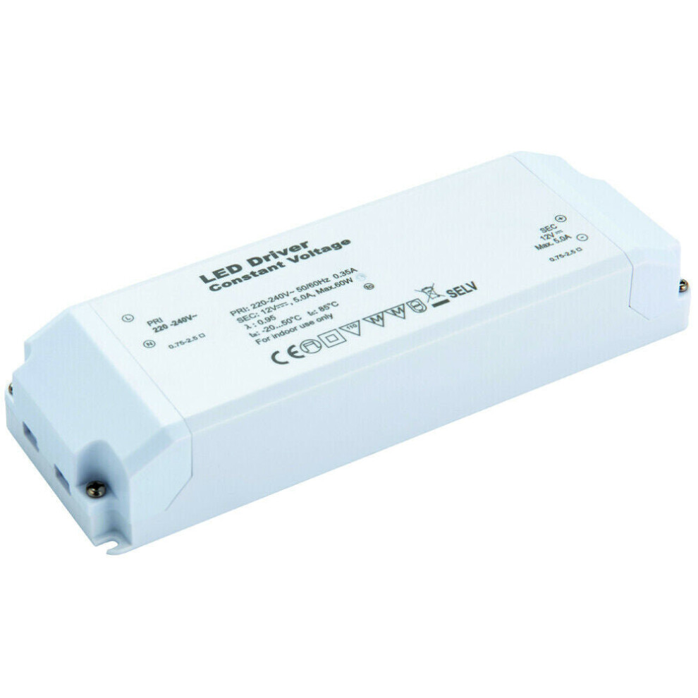 12V DC 60W Constant LED Driver / Transformer Low Voltage Light Power Converter
