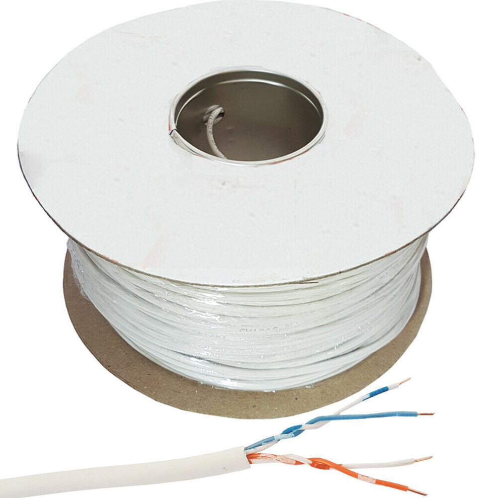 200M Bt Telephone Copper Cable Extension 2 Pair 4 Core Wire Telecom Line Reel 5055538193323